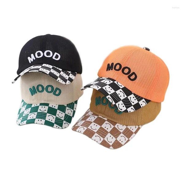 Berretti da baseball Doit Mesh Summer Boy Girl Berretto da baseball Cappelli MOOD Letters Bambino Sole Bambini Snapback con visiera Età da 2 a 7 anni