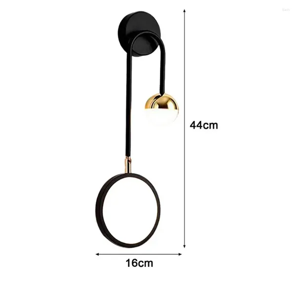 Lampada da parete in ferro acrilico silicone elegante girevole led high-end nero applique camera da letto corridoio luce decorativa