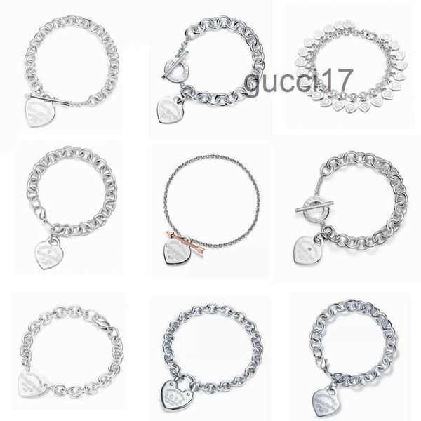 Gioielli di design per donna Bracciale Classic t Home Argento sterling 925 Cuore Brand New Diamond Arrowhead Love Bracciale con ciondolo Moda Handwear Wh 7BH2