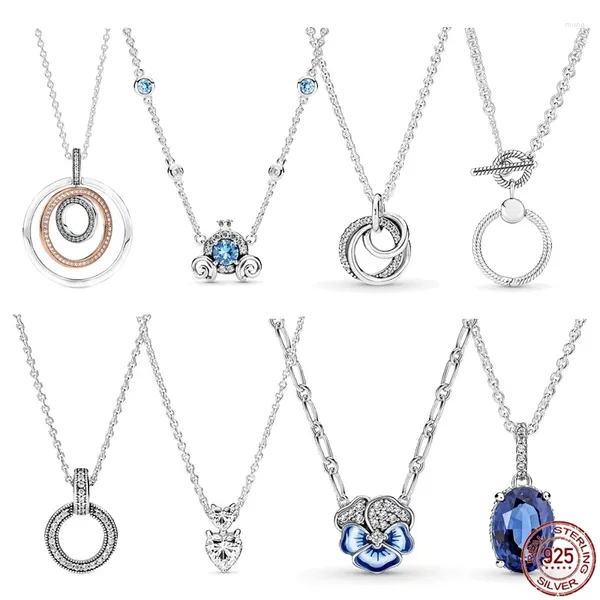 Anhänger Marke Charm Halskette 925 Sterling Silber Saphir Kürbis Auto Anhänger Fit Original DIY Schmuck Geschenk