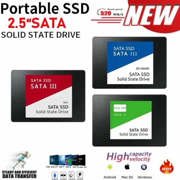 Boxs HighSpeed SSD Sata 1 TB 2 TB Festplatte Sata3 2,5 Zoll 4 TB TLC 500 MB/s interne Solid-State-Laufwerke für Laptop und Desktop