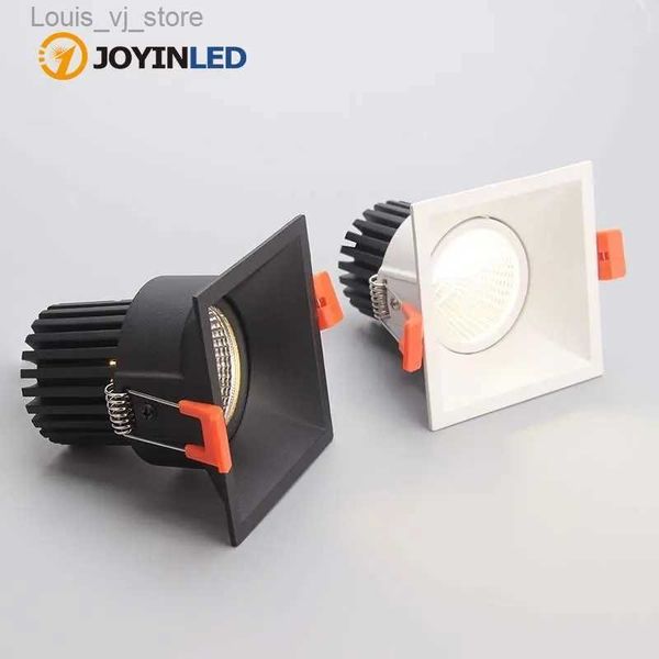 Downlights Anti-Glare LED Downlight 12w COB Hohe Helligkeit Led Spot Licht Für Wohnzimmer Eingebettet Decke Lampe Platz AC85-265V YQ240226