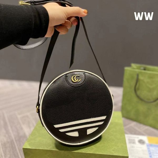 Дизайнерская поясная сумка, круглая сумка-мессенджер, популярная стильная сумка на плечо, модная сумка с буквенным принтом, качество 5А, маленький кошелек304W