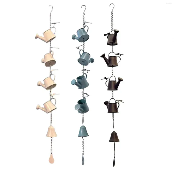 Gartendekorationen, Metall-Gießkanne, Glockenspiel, Regenkette, 106,7 cm, dekoratives Hängedisplay für Dachvorsprünge