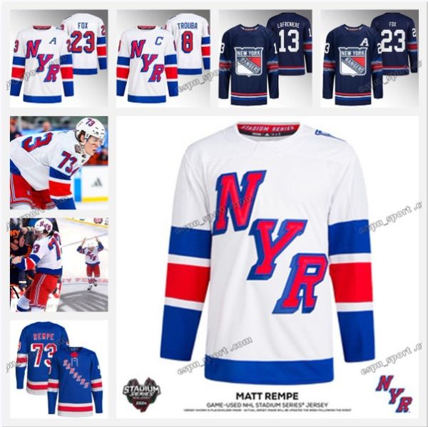 Chris Kreider 2024 New York Stadium Series Trikot Adam Fox Artemi Panarin K'Andre Miller Chris Mika Zibanejad Shesterkin Blake Wheeler Kaapo Kakko Vincent Trocheck