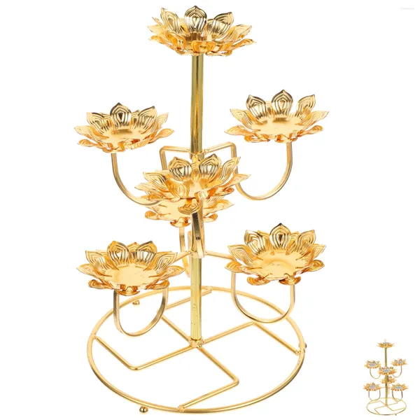Kerzenhalter Lotus Kerzen Buddha Lampenhalter kreative Säule Laternenbutter für Handwerk