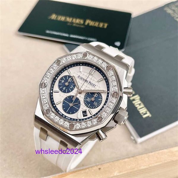 Relógios mecânicos suíços Audemar Pigue Ap Royal Oak Offshore Series 26231st Fine Steel Blue Eyes Wang Ziwen com o mesmo conjunto de relógio mecânico feminino HB ETE5