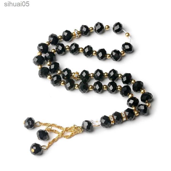 Frisado muçulmano 33 contas pulseira de oração islam cristal rosário ramadan presente adoração oração misbaha cerimônia jóias religiosas unisex yq240226