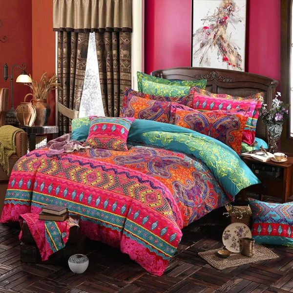 Conjunto 3D Conseca de cama de quadra de luxo BOHO DUVET CONSELHO CONFIGURAÇÃO