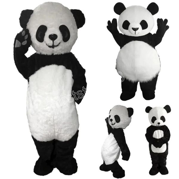 2024 Super Cute Panda Costume della mascotte Festa di compleanno Costume di Natale Annuncio Abbigliamento Abbigliamento a tema Halloween