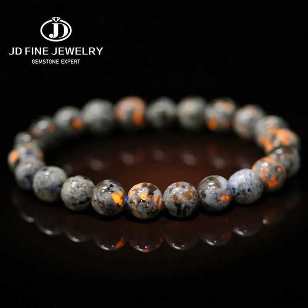 Perline JD Fiamma Naturale Pietra Bracciale con perline Uomo Donna Potente Chakra Yooperlite Pietra del fuoco Energia Meditazione Fengshui Gioielli braccialetto YQ240226