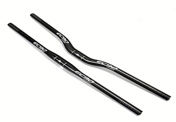 Manubrio per bicicletta EC90 760mm Manubrio piatto per MTB in carbonio Manubrio per riser piatto in carbonio nero Manubrio per mountain bike Mountain FlatRiser 3K2799043