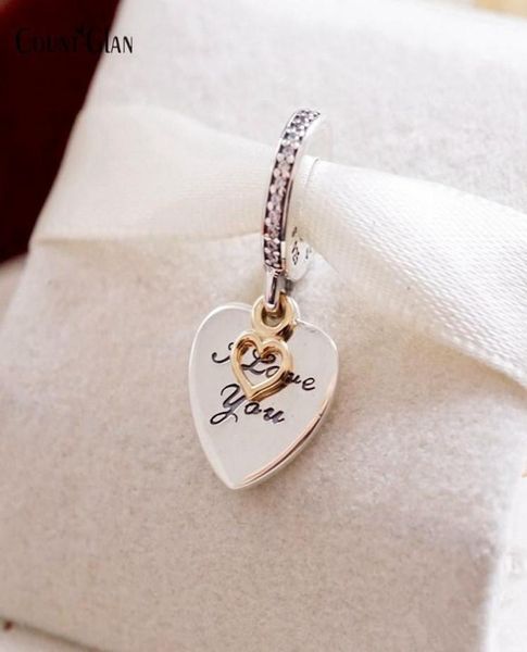 Adatto ai braccialetti Love You Forever Perline in argento con placcato oro 2017 100% 925 pendenti in argento sterling Gioielli fai da te 085018601648