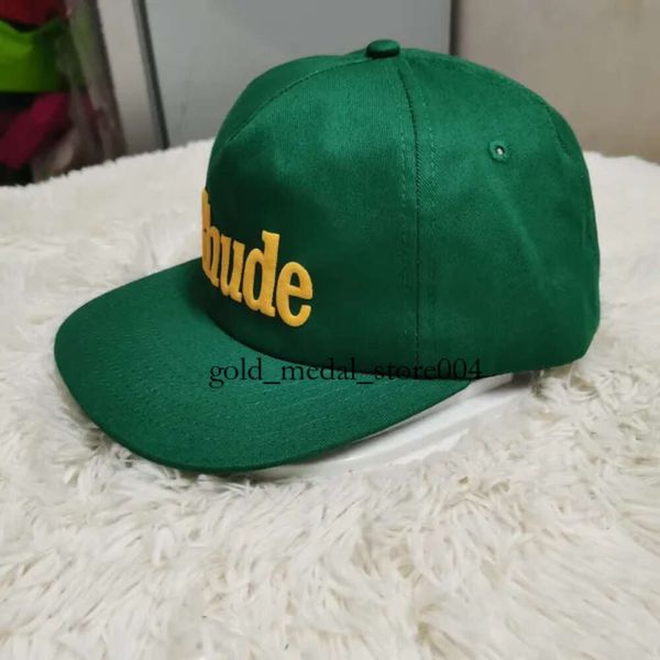 Rhude Hat Yeşil Mesh Patchwork Beyzbol Kapağı Erkek Kadın Nakış UNISEX RHUDE Koleksiyonları Günlük Kamyon Şapkası Ayarlanabilir Rhude Bonnet Rhude 561