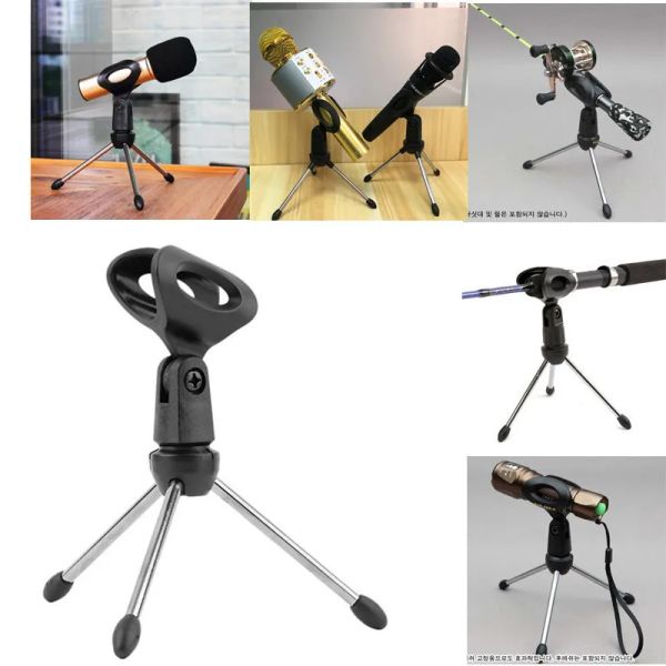 Hastes de hastes universais telescópicos tripé dobring haste stands para hastes de pesca de gelo de inverno Microfone Stand lâmpadas pequenos suportes de triângulo