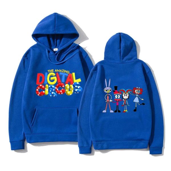 Sweatshirts Die erstaunlichen digitalen Zirkus bedruckten Hoodies Sweatshirts Frauen Männer Kawaii/süße Harajuku Langarm warme Pullover Streetwear Tops