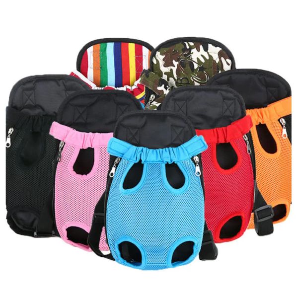 Mochila ajustável para transportar animais de estimação, porta-cachorros e gatos dianteiros, bolsa de viagem, pernas para fora, EasyFit para viagens, caminhadas, camping