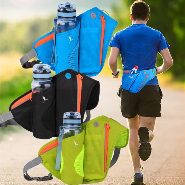 Bolsas de bolsas de corrida esportes femininos flany pacote de cintura bolsa de cintura pão de celular capa de bolso academia caminhada caminhada com sacos de garrafa de água