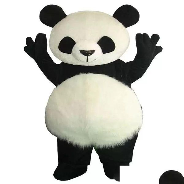 Trajes da mascote panda vestuário traje halloween natal personagem dos desenhos animados roupas terno folhetos de publicidade roupas carnaval uni dhmvn