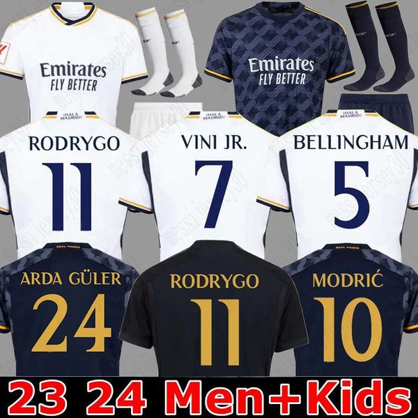 23/24 BELLINGHAM VINI JR maglie da calcio MBAPPE Tchouameni maglia da calcio Real Madrid CAMAVINGA Rodrygo MODRIC Camisetas uomo bambino kit uniformi tifosi giocatore 769190309