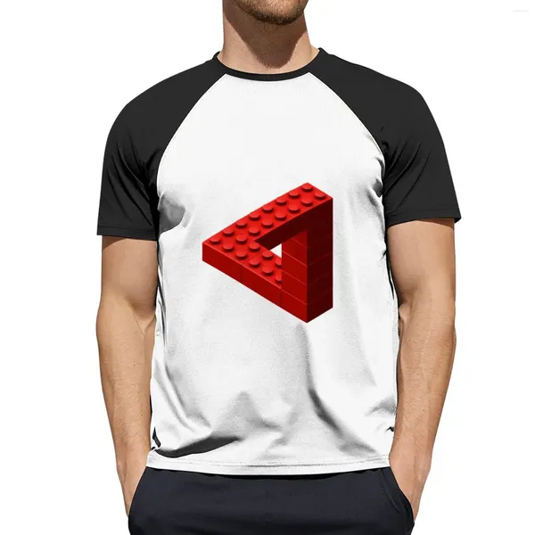 Regatas masculinas Escher Toy Bricks - Camiseta vermelha edição camiseta vintage para homens