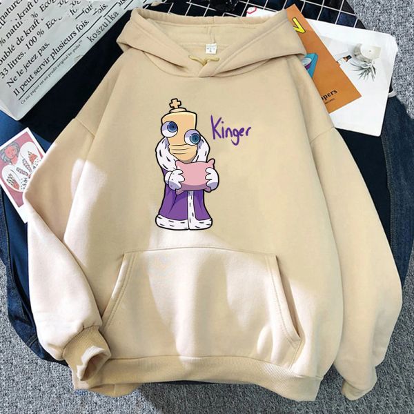 Sweatshirts der erstaunliche digitale Zirkus Kingter Hoodie Frauen Harajuku Funny Kawaii Hoodies Unisex süße Vintage Pullover Sweatshirts Tops Korea