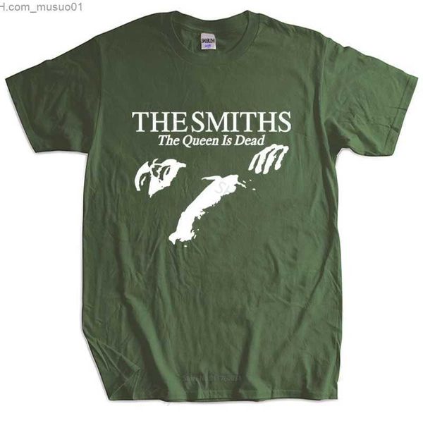 Herren T-Shirts Männer Baumwolle T-Shirt Sommer Tops The Smiths The Queen Is Dead - T-Shirt 1980er Jahre Indie Morrissey Größere Größe Homme Schwarzes T-ShirtL2402