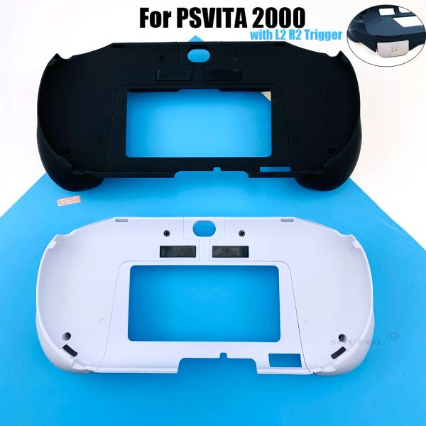 Kılıflar gamepad el kavrama joystick koruma kasası kapak standı oyun denetleyicisi tutucu, L2 R2 tetikleyicisi Sony PS Vita 2000