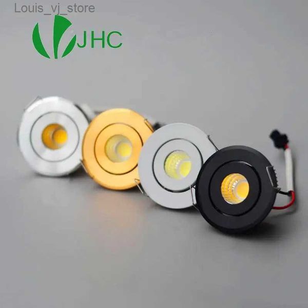 Downlights Mini-LED-Downlight 5 W COB-Deckeneinbaustrahler mit hoher Helligkeit Winkelverstellbares Schnittloch 42–45 mm 4000 K Naturweiß YQ240226