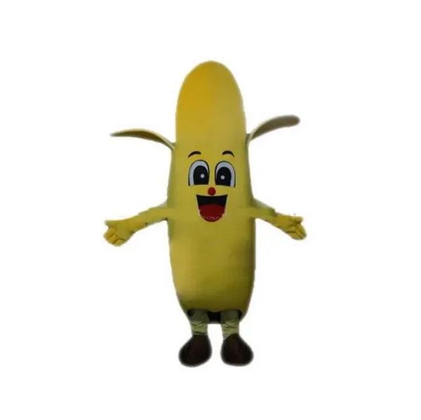 Costume della mascotte della banana di alta qualità di Halloween Personaggio del tema del cartone animato dell'anime Costumi di fantasia della festa di carnevale di Natale per adulti