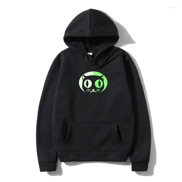 Hoodies masculinos engraçado outerwear brilho no escuro ca rosto animal sweatsweatshir com capuz aniversário verão algodão moda