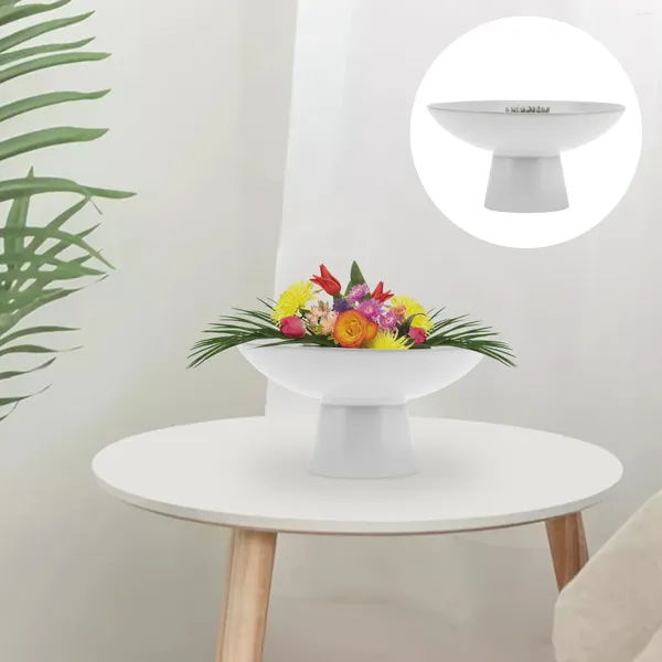 Base per esposizione di fiori in ceramica con piedini decorativi: base per disposizione con vaso Kenzan in acciaio inossidabile per composizioni floreali