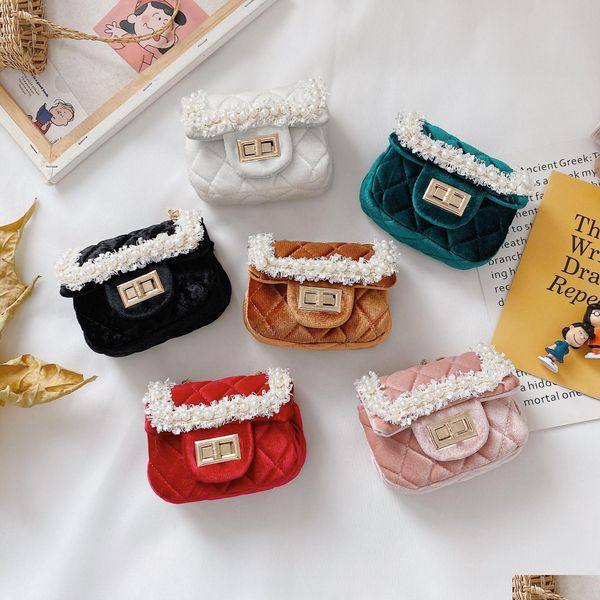 Bolsa doce princesa acessórios pérola crianças mensageiro meninas moda estilo coreano pai criança bordado saco atacado bonito lit dhe8k