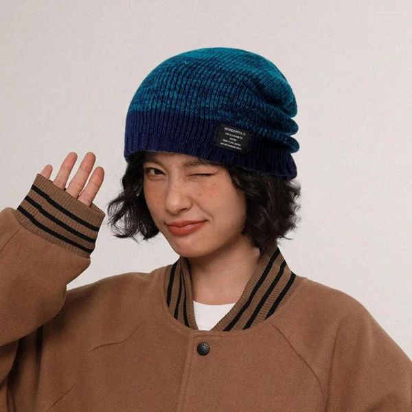Beralar Yüksek Elastik Şapka Rahat Şık Unisex Örme Şapkalar Sonbahar Kış Elastikiyeti Sokak Giyim Tasarımı Sıcak
