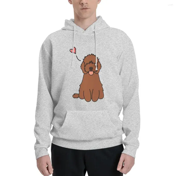 Мужские толстовки Love Kawaii Red Ruby Cockapoo Cavapoo Cavoodle Пуловер для собак с капюшоном Мужская дизайнерская одежда Толстовка для мужчин