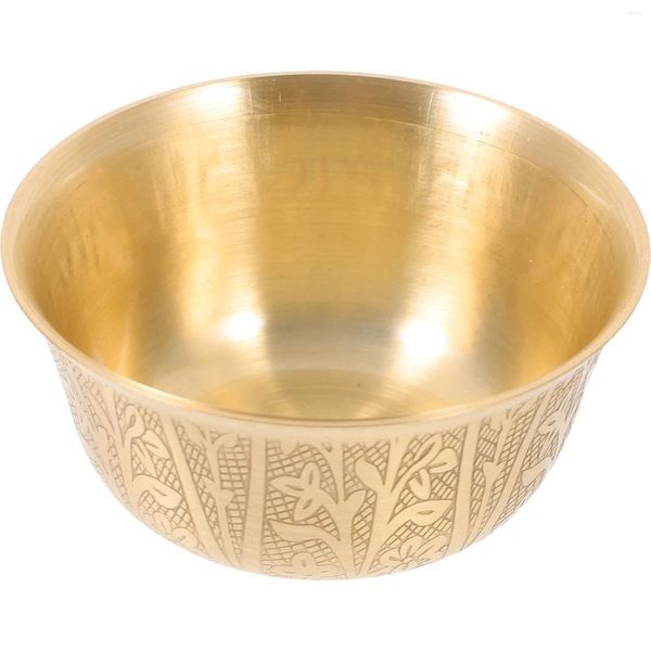 Schalen Kupferschale Ornament Buddha Anbetung Wasser Reis Dekor Kleines Angebot Kreative Einrichtungsgegenstände Golden