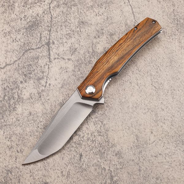 Nuovo A2293 Coltello pieghevole Flipper D2 Lama Tanto satinata CNC Manico in palissandro Campeggio esterna Escursionismo Cuscinetto a sfere Coltelli tascabili EDC