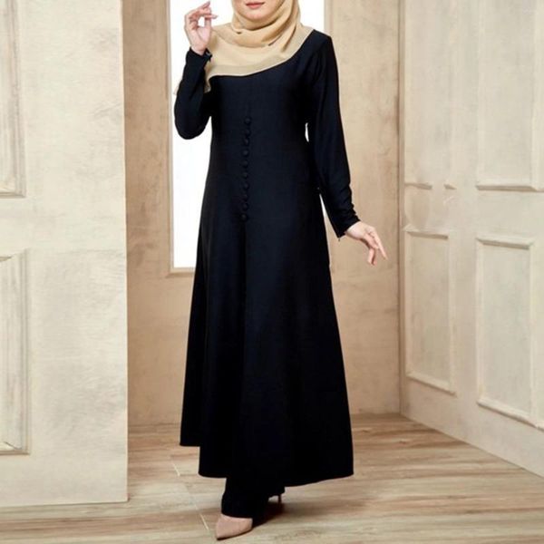 Etnik Giyim Maxi Elbise Kısa Kollu Kadınlar Müslüman Uzun Vintage Kazak Abaya Dua Giysileri Kadınlar için