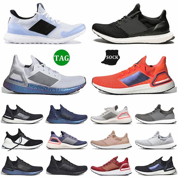 Moda 1: 1 Ultraboosts 22 20 19 Mens Koşu Ayakkabıları Kadınlar Ultra 4.0 DNA Spor ayakkabıları Klasik Bulut Bulut Beyaz Siyah Sole Tech Indigo Runners Mesh Spor Eğitmenleri Jogging Walking