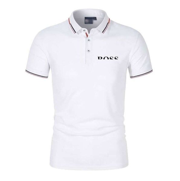 Designer Polo da uomo di lusso HUGO Lettera Casual Manica corta Boss Uomo Moda Risvolto allentato Mezza Boss Abbigliamento T-shirt Alta qualità123455