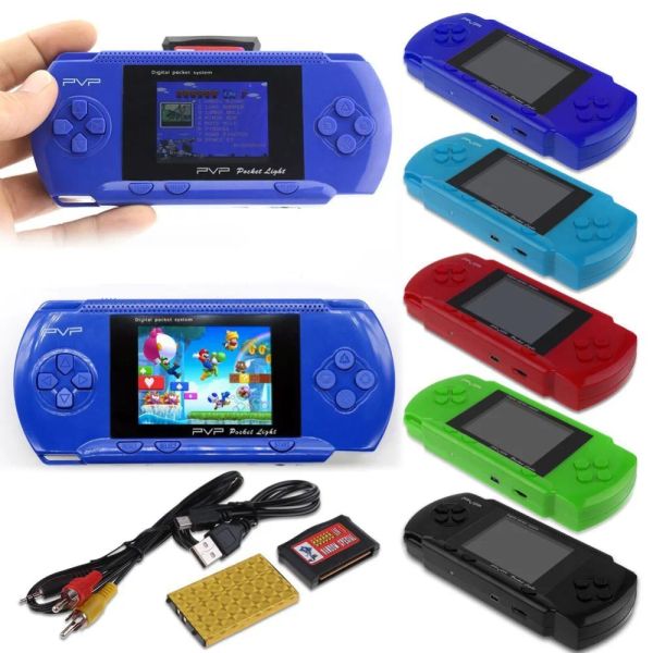 Spieler Neue PVP 3000 Handheld Game Player gebaut 89 Spiele tragbares Video 2.8 '' LCD -Handheld -Spieler für Family Mini Video Game Console