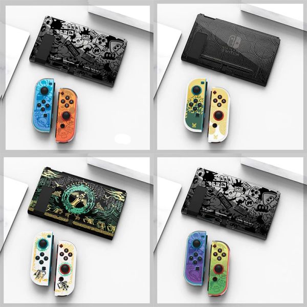 Hüllen Hartplastikgehäuse für Nintendo Switch Oled Konsole JoyCon Controller Shell Cartoon Spiel Backplates Schutzhülle Zubehör