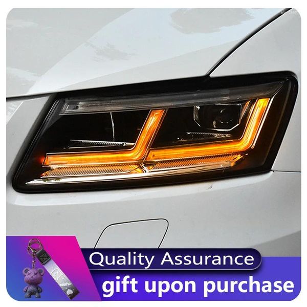 Sistema de iluminação para faróis Audi Q5 2009-2024 Farol LED DRL Hid Head Lamp Angel Eye Bi Xenon