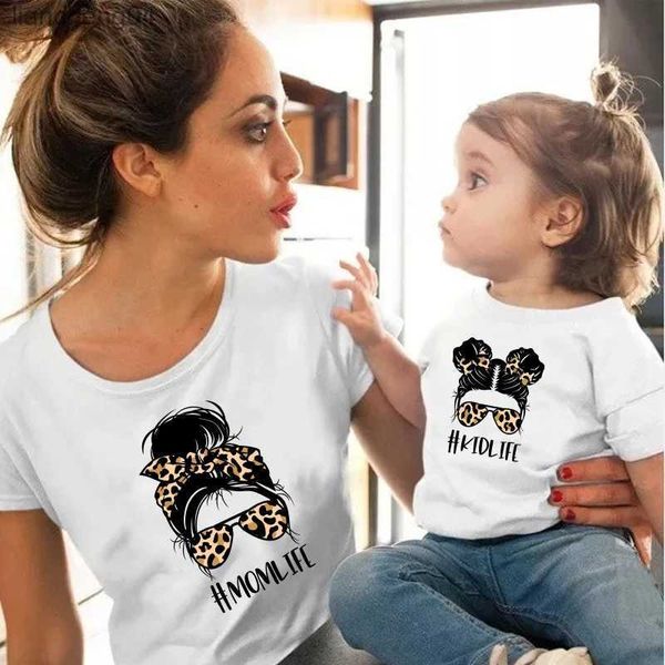 Passende Familien-Outfits, Mutter-Kind-Mode, Baby-Kleidung, Mutterleben, Mutter und Tochter, passende Outfits, Sommer-T-Shirt für Mutter und Kinder, kurzärmelig