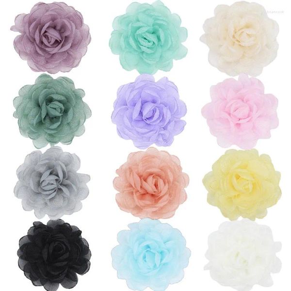 Broschen Koreanische Stoff Garn Blume Für Frauen Elegante Schal Schnalle Corsage Revers Pins Mode Schmuck Abzeichen Zubehör