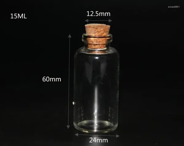 Бутылки 3 шт. 24 60 мм 15 мл Стеклянные пустые мини-баночки с пробками для крышки для DIY Craft Свадебные украшения дома - прозрачные