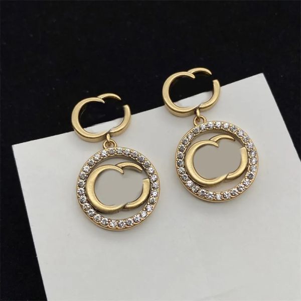 Orecchini di design Orecchini solidi G a forma di cuore di marca Orecchini in oro 18 carati e argento rosa con lettera da donna Orecchini intagliati Gioielli per feste di nozze