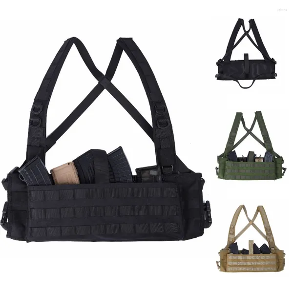 Giacche da caccia Chest Rig MOLLE Mag Carrier Rigs Pannello modulare tattico Gilet militare per Paintball all'aperto