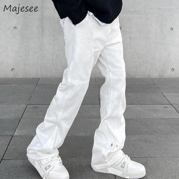Jeans da uomo a zampa d'elefante Uomo High Street Vibe Baggy Straight Adolescenti Coppie Moda coreana Pantaloni Y2k Streetwear Vitalità giovanile Progettato