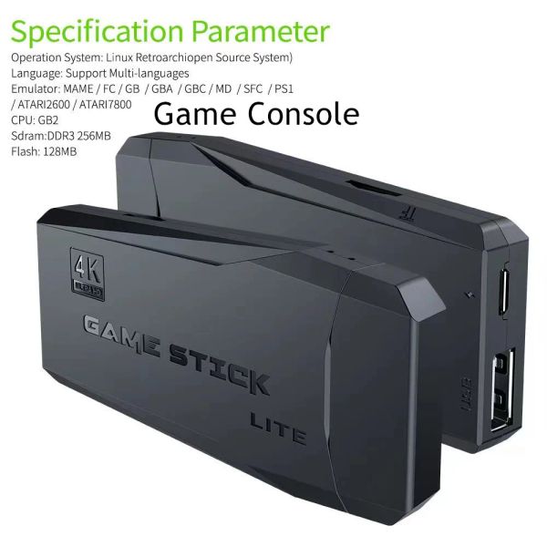 Spieler M8 4K Drahtlose Videospielkonsole Mit Controller 10000 Retro Spiele TV Dongle Stick Für PS/GB/MD FC Gaming Player Box Kinder Geschenk